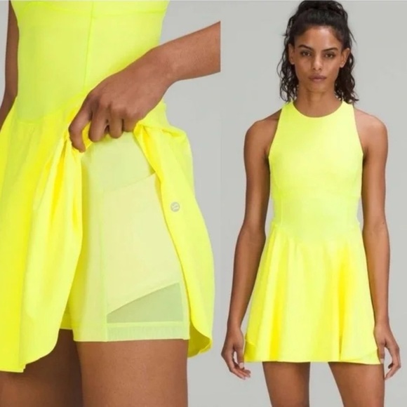 Lululemon Neon Yellow Tennis Dress - Picture 4 of 5